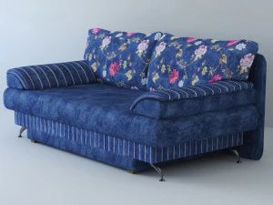 kanapa2niebieska Model 3D