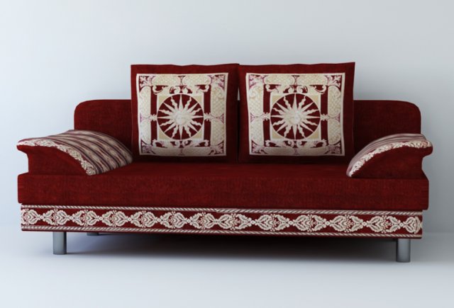 couch3red 3Dモデル .c4d .max .obj .3ds .fbx .stl .blend 