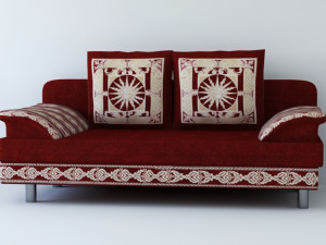 couch3red Modèle 3D