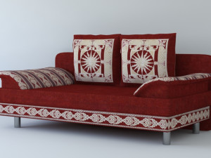 couch3red 3Dモデル