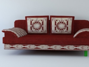 couch3red 3Dモデル