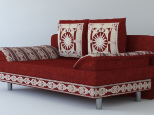 couch3red 3Dモデル