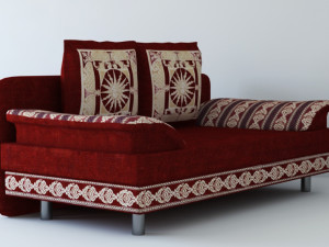 couch3red 3Dモデル