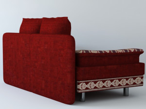 couch3red 3Dモデル