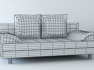 couch3red 3Dモデル
