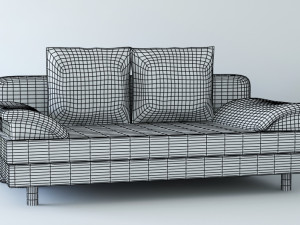 couch3red 3Dモデル