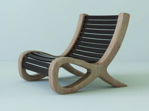 chair with ottoman 3D Model
