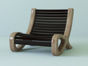 chair with ottoman Modèle 3D