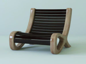 chair with ottoman 3D Model