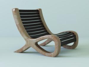 chair with ottoman Modèle 3D