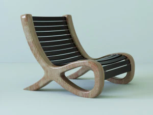 chair with ottoman 3D Model