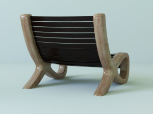 chair with ottoman Modèle 3D