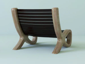 chair with ottoman 3D Model