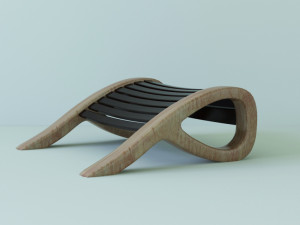 chair with ottoman Modèle 3D