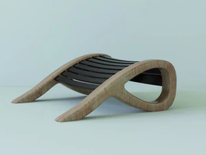 chair with ottoman 3D Model
