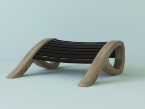chair with ottoman Modèle 3D