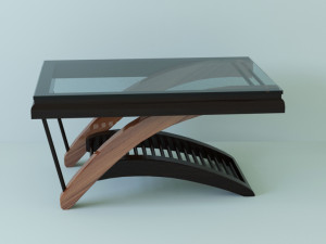 table with glas Modèle 3D