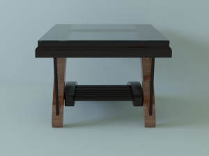 table with glas Modelo 3D