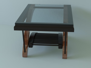 table with glas Modelo 3D