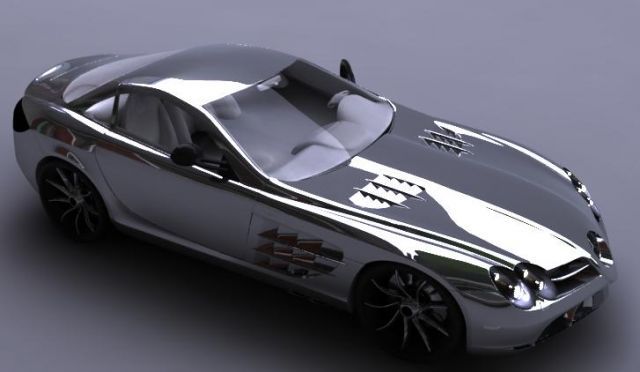 mercedes mclaren slr 3D Model .c4d .max .obj .3ds .fbx .stl .blend 