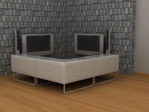 living room Modello 3D