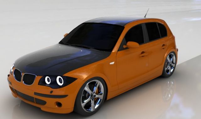 bmw serie 1 3D Модель .c4d .max .obj .3ds .fbx .stl .blend 