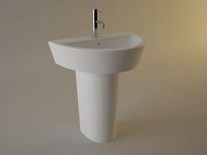 lavabo arq. 750 mm Model 3D