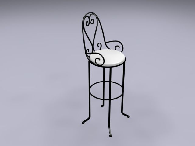bar stool moroccan style 3D Модель .c4d .max .obj .3ds .fbx .stl .blend 