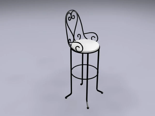 bar stool moroccan style 3D Model .c4d .max .obj .3ds .fbx .stl .blend 