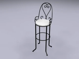 bar stool moroccan style 3D Model
