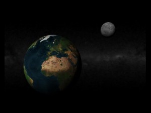 earth n moon model 3D Model