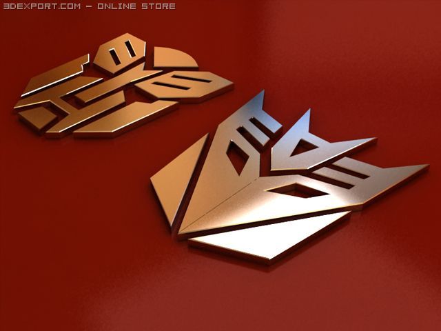 transformerlogo Model 3D .c4d .max .obj .3ds .fbx .stl .blend 