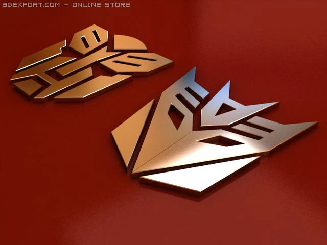 transformerlogo 3D Model .c4d .max .obj .3ds .fbx .stl .blend 