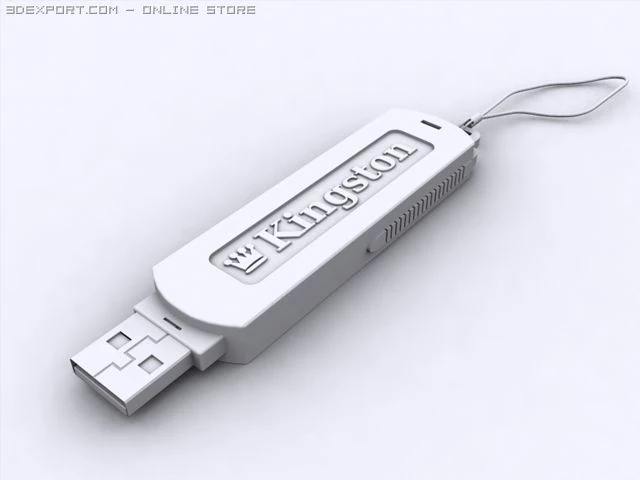 flaskdiskkingston 3D Model .c4d .max .obj .3ds .fbx .stl .blend 