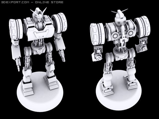 damnmecha 3D-Modell .c4d .max .obj .3ds .fbx .stl .blend 