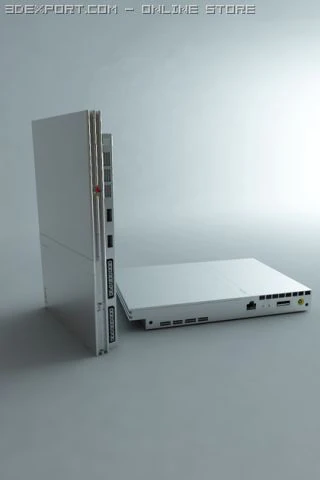 ps2 slim 3D Model .c4d .max .obj .3ds .fbx .stl .blend