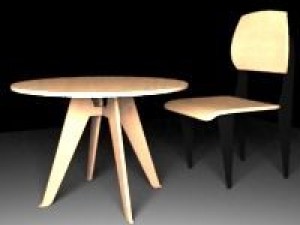 22 chair table collection 3D Model