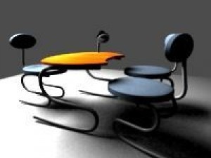 22 chair table collection 3D Model