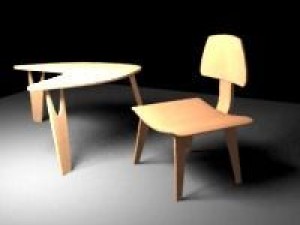 22 chair table collection 3D Model