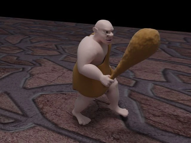 caveman 3D Model .c4d .max .obj .3ds .fbx .stl .blend 