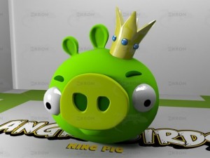 king pig - angry birds Modello 3D