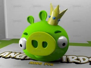 kral domuz - kızgın kuşlar 3D Model