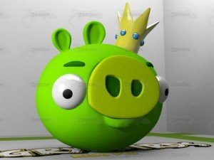 king pig - angry birds Modèle 3D