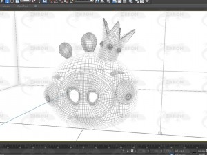 king pig - angry birds Modèle 3D