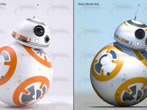 bb-8 star wars droid rigged Modello 3D