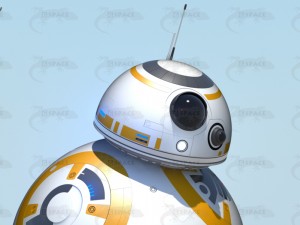 bb-8 star wars droid rigged 3Dモデル