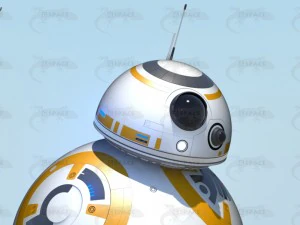 bb-8 star wars droid rigged 3D Model