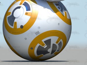 bb-8 star wars droid rigged 3Dモデル