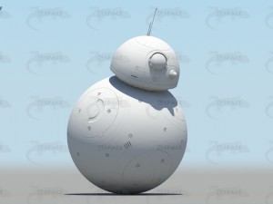 bb-8 star wars droid rigged 3Dモデル