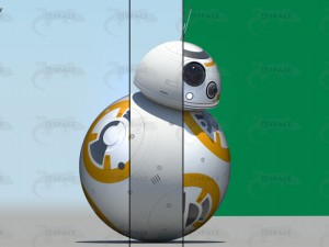 bb-8 star wars droid rigged 3Dモデル